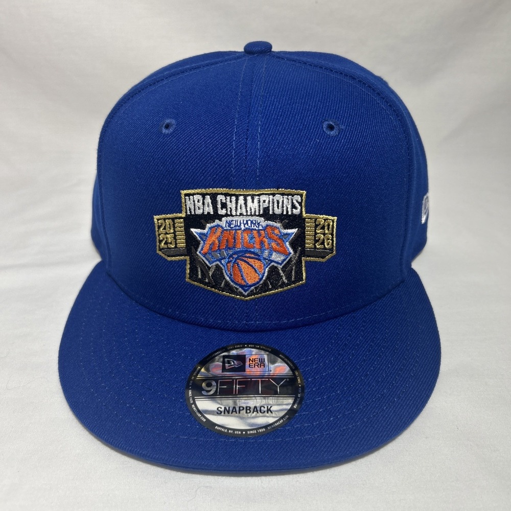 New York Knicks New Era 2026 NBA Champions Locker Room 9FIFTY Snapback Hat BLUE